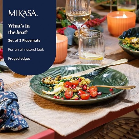 Shop quality Mikasa 2 piece Jute Rectangular Placemats, Natural, 35cm x 45cm, in Kenya from vituzote.com Shop in-store or online and get countrywide delivery!