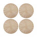 Mikasa 4-Piece Round PU Gold Placemat Set, 38cm