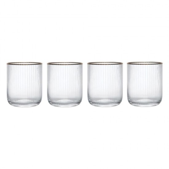 Shop quality MIKASA Sorrento Ridged Crystal Tumbler Glasses with Gold Rim and Wide Shape, 380ml, in Kenya from vituzote.com Shop in-store or online and get countrywide delivery!