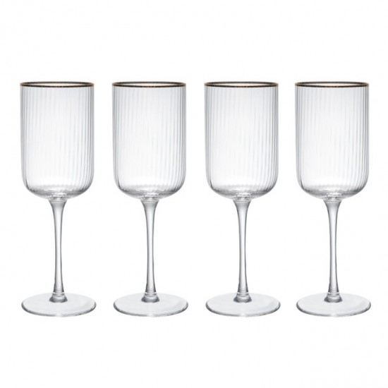 Shop quality Mikasa Sorrento 4-Piece  Ribbed Crystal White Wine Glass Set, 400ml in Kenya from vituzote.com Shop in-store or online and get countrywide delivery!