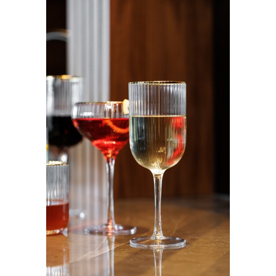 Shop quality Mikasa Sorrento 4-Piece  Ribbed Crystal White Wine Glass Set, 400ml in Kenya from vituzote.com Shop in-store or online and get countrywide delivery!