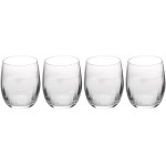 Mikasa Treviso 4-Piece  Rippled Crystal Stemless Wine Glass Set, 350ml