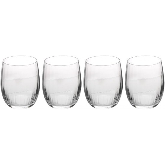 Shop quality Mikasa Treviso 4-Piece  Rippled Crystal Stemless Wine Glass Set, 350ml in Kenya from vituzote.com Shop in-store or online and get countrywide delivery!