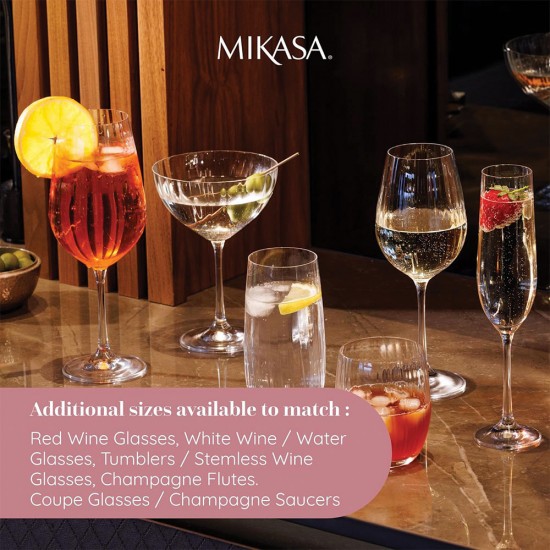 Shop quality Mikasa Treviso 4-Piece Crystal  Rippled Highball Glass Set, 400ml in Kenya from vituzote.com Shop in-store or online and get countrywide delivery!