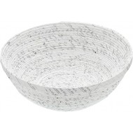 Natural Elements Fruit Bowl, Recycled Paper, Strong, Biodegradable and Reusable, 25 cm