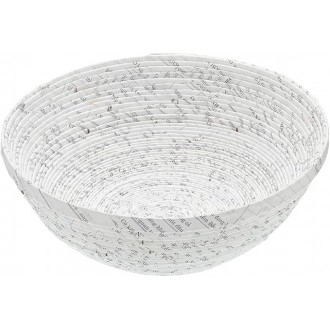 Natural Elements Fruit Bowl, Recycled Paper, Strong, Biodegradable and Reusable, 25 cm