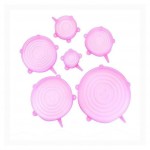 Eazy Stretch Silicone Lid Covers, Pink - Set Of 6