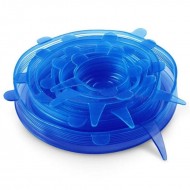 Eazy Stretch Silicone Lid Covers, Blue - Set Of 7