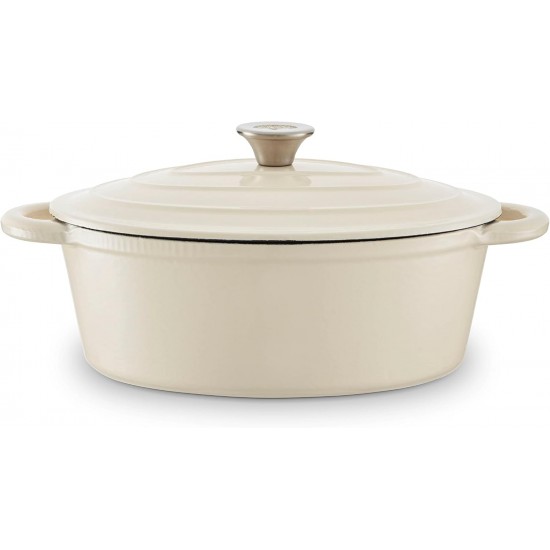 Shop quality Barbary & Oak Oval Cast Iron Casserole Dish with Durable Enamel Interior, Camembert Cream, 29cm in Kenya from vituzote.com Shop in-store or online and get countrywide delivery!