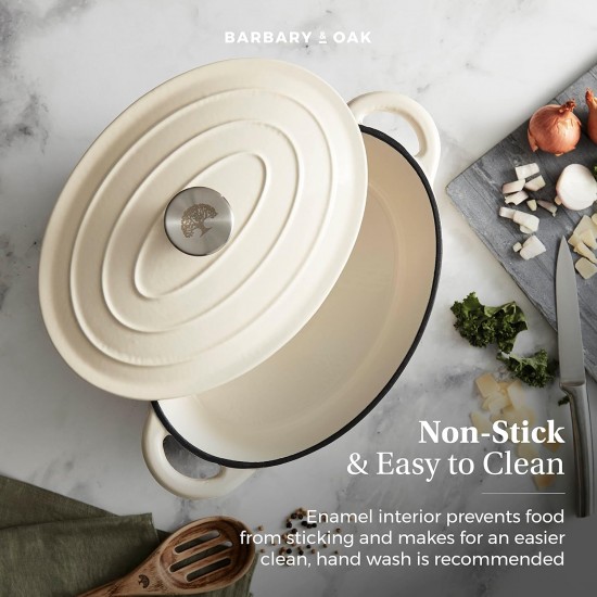 Shop quality Barbary & Oak Oval Cast Iron Casserole Dish with Durable Enamel Interior, Camembert Cream, 29cm in Kenya from vituzote.com Shop in-store or online and get countrywide delivery!