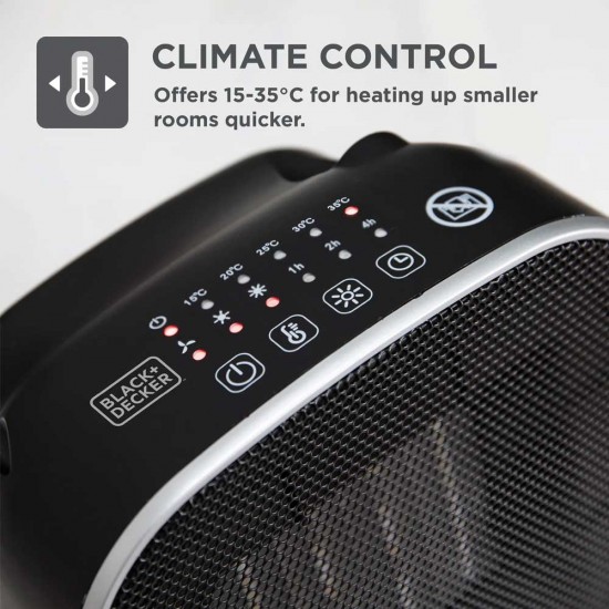 Shop quality Black+ Decker 1.5KW Mini Ceramic Fan Heater - with Carry Handle and Timer in Kenya from vituzote.com Shop in-store or online and get countrywide delivery!