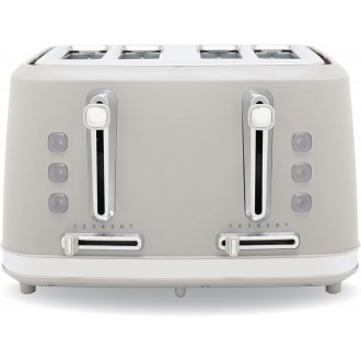 BLACK+DECKER 4 Slice Plastic Toaster, Grey