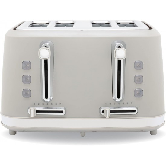 BLACK+DECKER 4 Slice Plastic Toaster, Grey