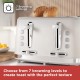 BLACK+DECKER 4 Slice Plastic Toaster, Grey