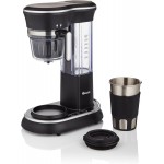 Swan Stainless Steel Bean to Cup Coffee to Go Machine, Includes Stainless-Steel Travel Cup, Durable, Touch Control, Auto Shut-Off, Black