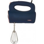 Tower Cavaletto Hand Mixer with Stainless Steel Beaters, Dough Hooks, 5 Speeds, 300W, Midnight Blue and Rose Gold