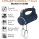 Tower Cavaletto Hand Mixer with Stainless Steel Beaters, Dough Hooks, 5 Speeds, 300W, Midnight Blue and Rose Gold