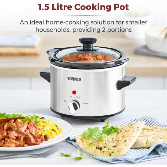 Shop quality Tower Infinity Compact Slow Cooker with Keep Warm Function, 1.5L, 120W, Stainless Steel in Kenya from vituzote.com Shop in-store or online and get countrywide delivery!