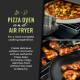 Tower Elite Pizza Oven with 5 High Temperature Programs, 15 Cooking Functions, Turbo Crisper, 400C,18L, 2000W, Grey & Chrome