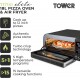 Tower Elite Pizza Oven with 5 High Temperature Programs, 15 Cooking Functions, Turbo Crisper, 400C,18L, 2000W, Grey & Chrome