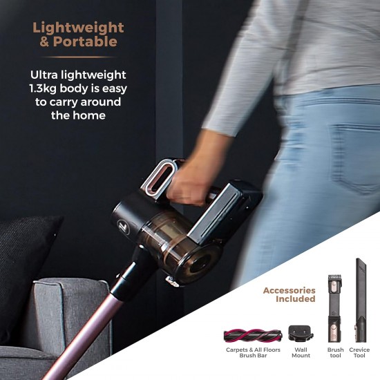 Shop quality Tower RVL30 Plus Cordless 3-in-1 Vacuum Cleaner with HEPA, 1L, 150W, 22.2V, Rose Blush Gold and Black in Kenya from vituzote.com Shop in-store or online and get countrywide delivery!