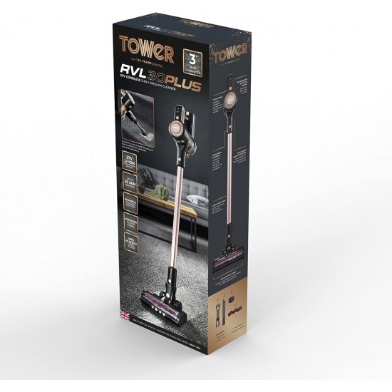 Shop quality Tower RVL30 Plus Cordless 3-in-1 Vacuum Cleaner with HEPA, 1L, 150W, 22.2V, Rose Blush Gold and Black in Kenya from vituzote.com Shop in-store or online and get countrywide delivery!