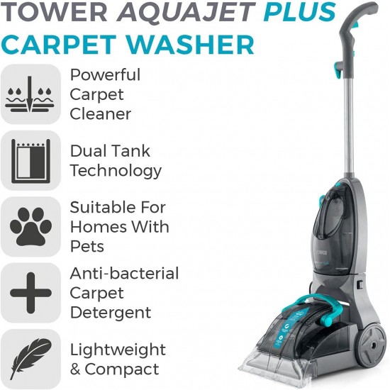 Shop quality Tower Aquajetplus Carpet Washer with Allergen Removal and 250ml Cleaning Solution, Blue and Grey in Kenya from vituzote.com Shop in-store or online and get countrywide delivery!