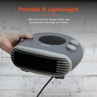 Warmlite Portable 2000W Flat Fan Heater - Dark Titanium