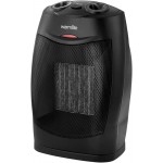 Warmlite Ceramic Fan Heater with 2 Heat Settings, Overheat Protection, 1500W, Black