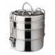 Utopia Stainless Steel 3 Tier Tiffin Box, 4.25" (11cm) H: 4.75" (12cm)