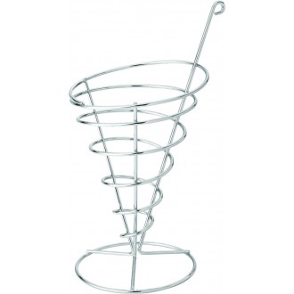 Utopia Wire Cone- Perfect For Fries And Veggies, L (12cm) H: (22cm)