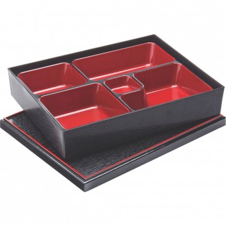 Utopia 5 Compartment Bento Box, 27 x 21cm