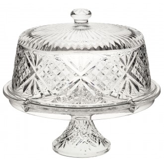 Utopia Vintage Cake Dome & Stand, 12" (30cm)