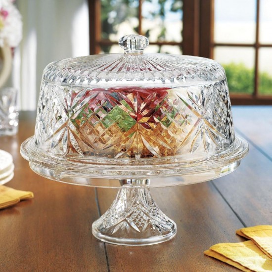 Utopia Vintage Cake Dome & Stand, 12" (30cm)