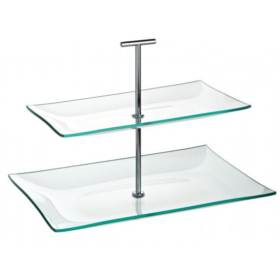 Shop quality Utopia Aura 2 Tiered Rectangular Glass Plate, (30 x 20.5cm, 16 x 14cm) in Kenya from vituzote.com Shop in-store or online and get countrywide delivery!