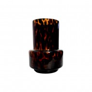 Dunelm Luxe Tortoise Shell Glass Vase