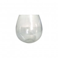 Dunelm Fish Bowl Clear Glass Vase, 20 cm