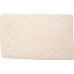 Kittrich Stephan Roberts Embroidered Memory Foam Bath Mat with Water Shield Technology, 17'' x 24'', Angora