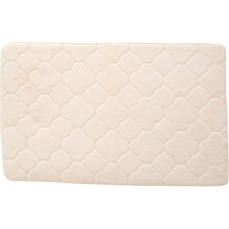 Kittrich Stephan Roberts Embroidered Memory Foam Bath Mat with Water Shield Technology, 17'' x 24'', Angora