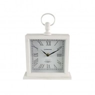 Dunelm Large Mantel Clock, 27.5 cm White