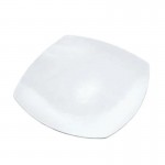 Dunelm Pausa Fine China Square Plate, 18cm Cafe-White