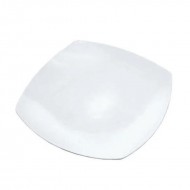 Dunelm Pausa Fine China Square Plate, 18cm Cafe-White