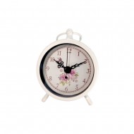 Dunelm Plummy Mantel Small Table-Top Clock, 13 cm White