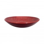 Dunelm Textured Ceramic Pasta Bowl, Red