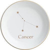 Candlelight Cancer Star Design Electroplated Gold Small Trinket Dish, 10cm