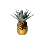 Dunelm Spikey Succulent in Gold Effect Pot, 7 cm