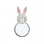 Dunelm MDF Bunny With Acrylic Mirror, 36x18cm, Grey