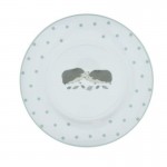 Dunelm Hedgehog Porcelain Side Plate Sold Per Piece- White/Green 19cm