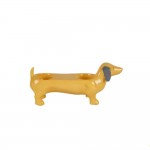 Dunelm Resin Berti Sausage Dog Tealight Holder, 9cm 