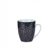 Dunelm Polka Dot Mug, Black 